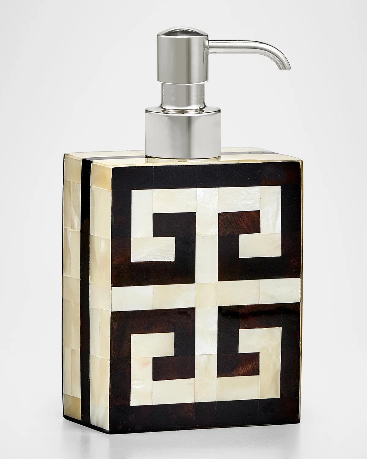 Labrazel Greek Key Pump Dispenser In Polished Nickel