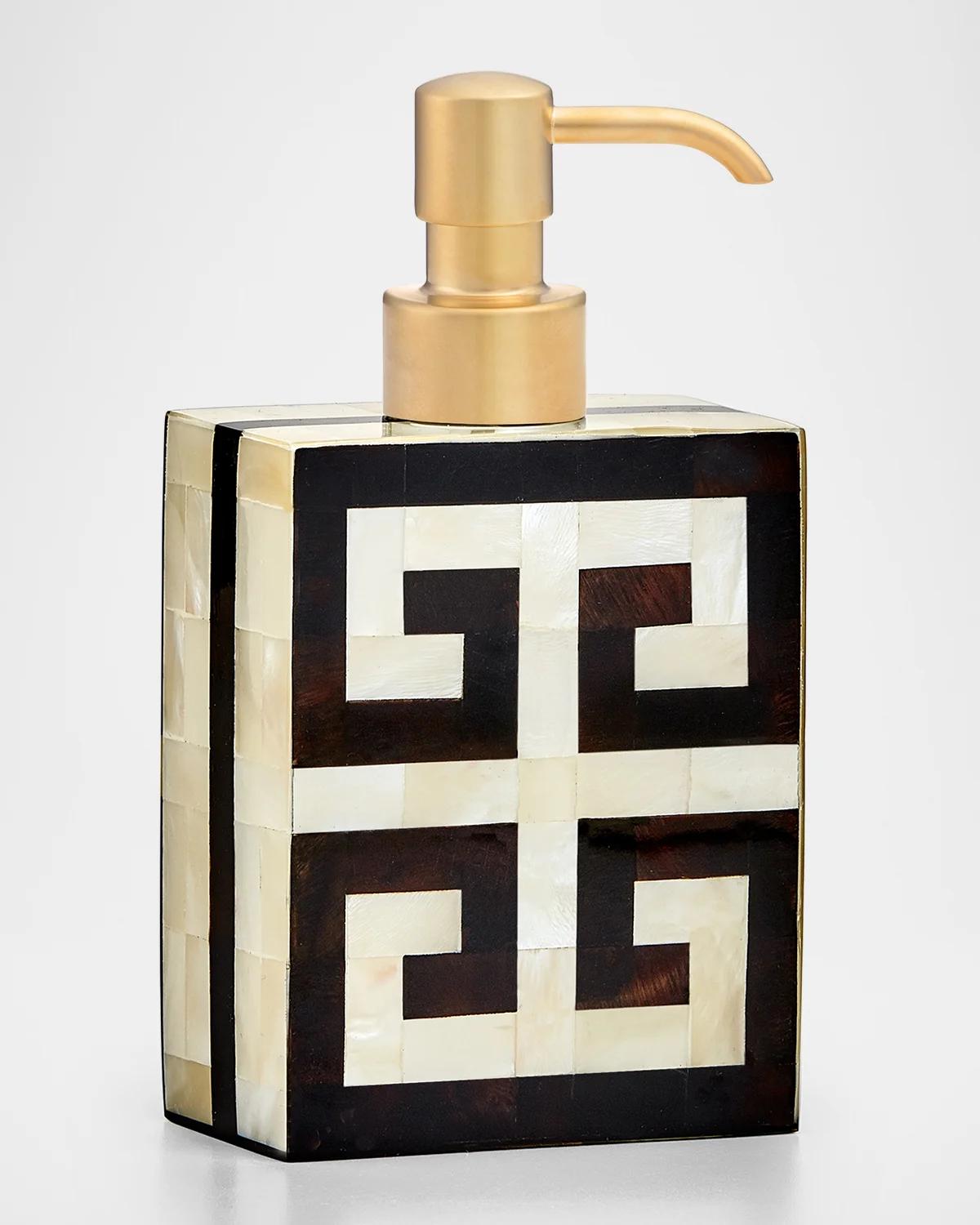 Labrazel Greek Key Pump Dispenser In Satin Gold