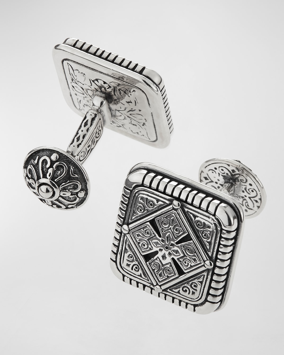 Shop Konstantino Maltese-cross Cuff Links In Silver