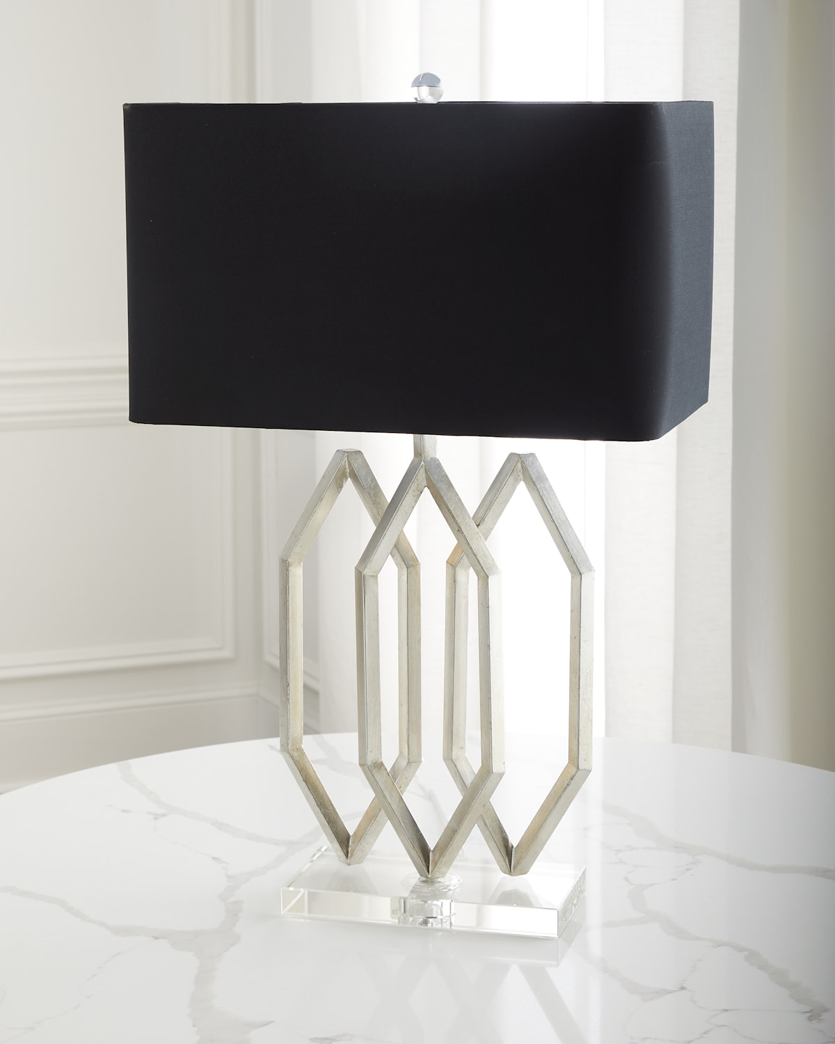 Shop Couture Lamps Prescott Triple Table Lamp In Silver