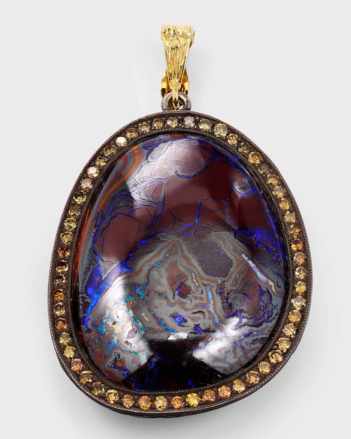K Brunini Opal Skipping Stones Pendant With Diamonds In Brown