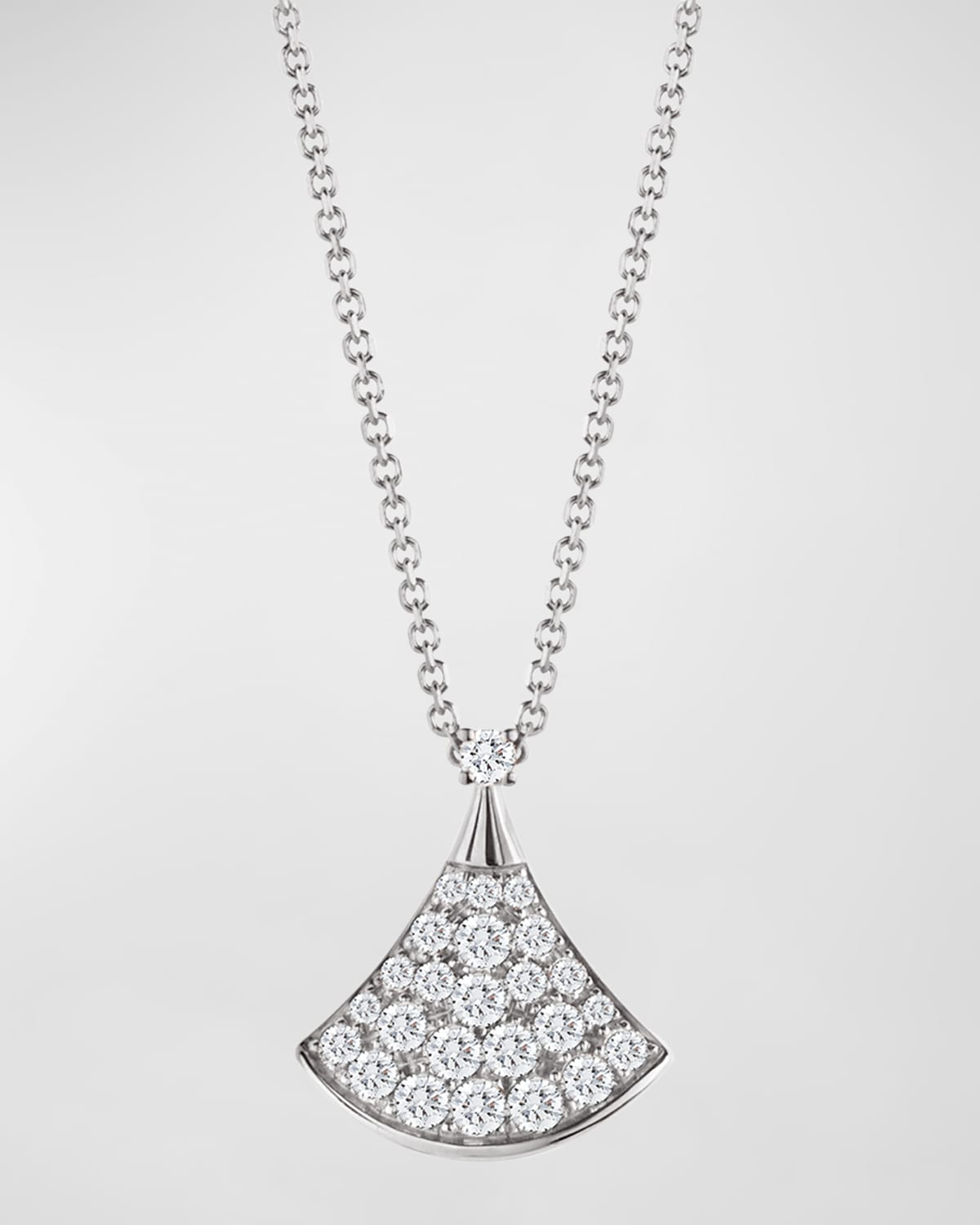 Bvlgari Diva's Dream Pave Diamond Pendant Necklace In White Gold