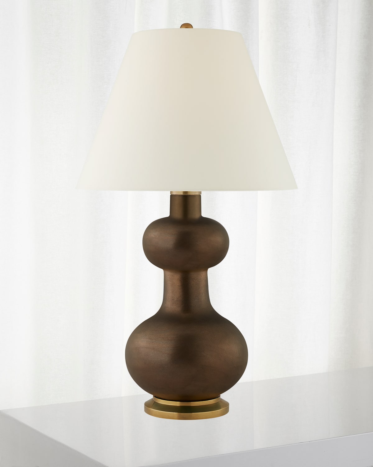 Shop Visual Comfort Signature Chambers Large Lamp By Christopher Spitzmiller In Brown