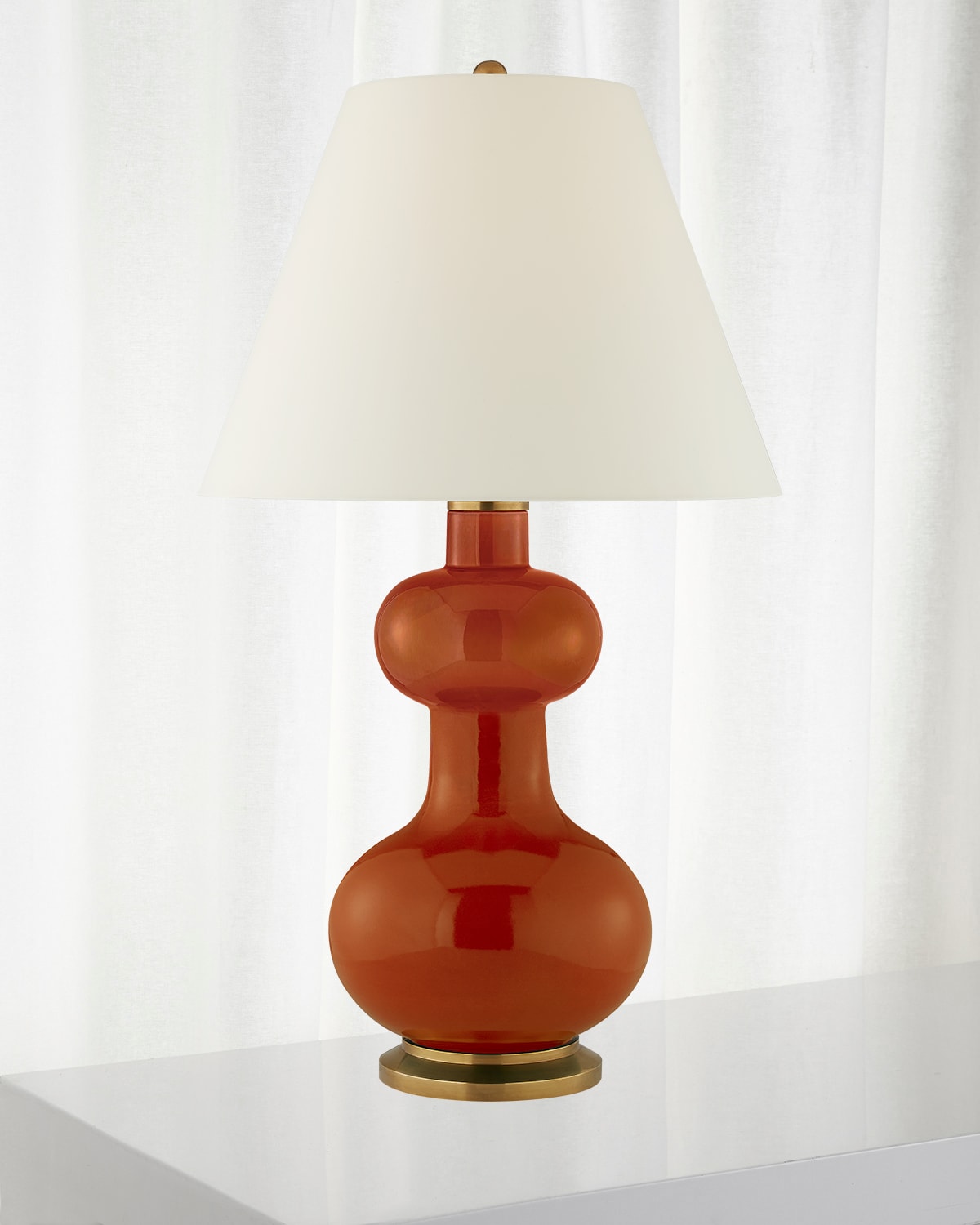 Shop Visual Comfort Signature Chambers Large Lamp By Christopher Spitzmiller In Red