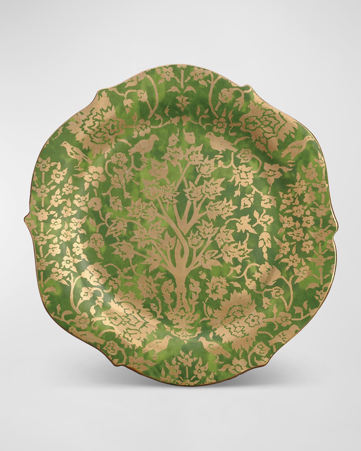 L'objet X Fortuny Alberelli Large Platter, 14" Round In Green