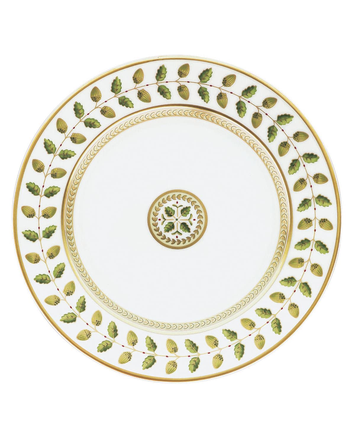Bernardaud Constance Bread & Butter Plate In White,green,gld