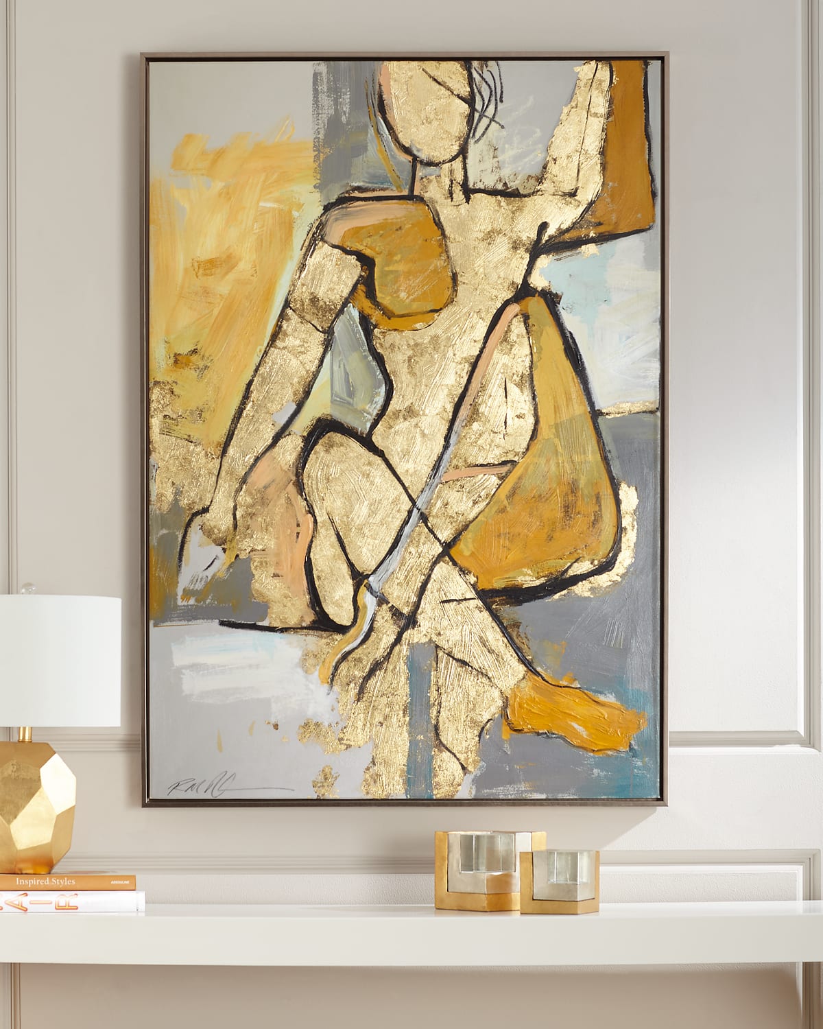 Shop Rfa Fine Art Bond Girl In Gold