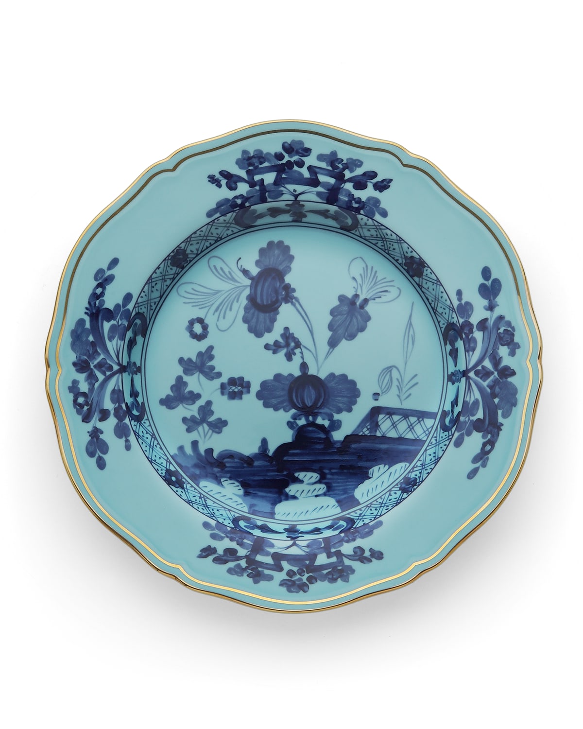 Richard Ginori Oriente Italiano Gold-rimmed Dessert Plate In Iris