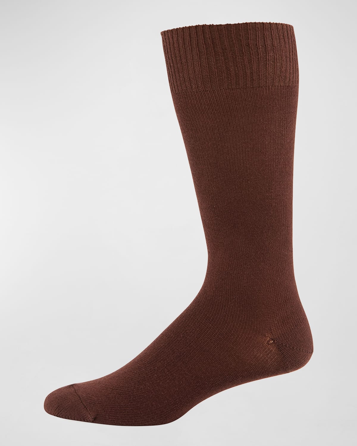 Neiman Marcus Luxe Ankle Socks In Dark Brown