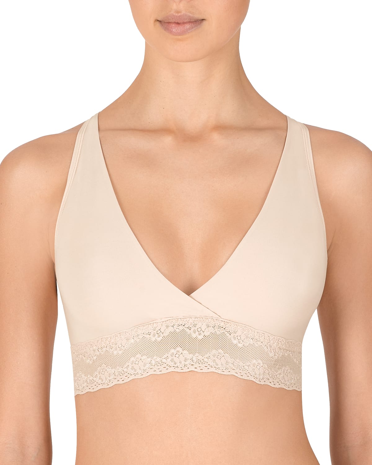Natori Bliss Perfection Wireless Racerback Maternity/nursing Bra In Cameo Rose