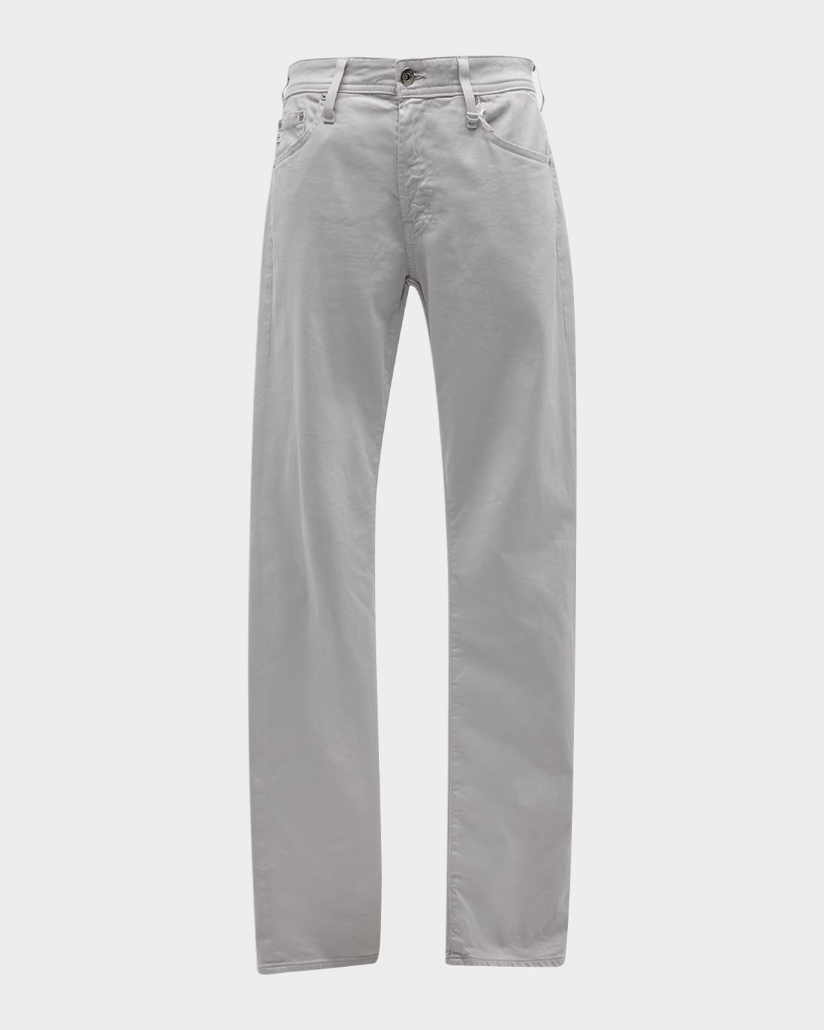 Ag Everett Slim-straight Twill Trousers In Silver Smoke | ModeSens