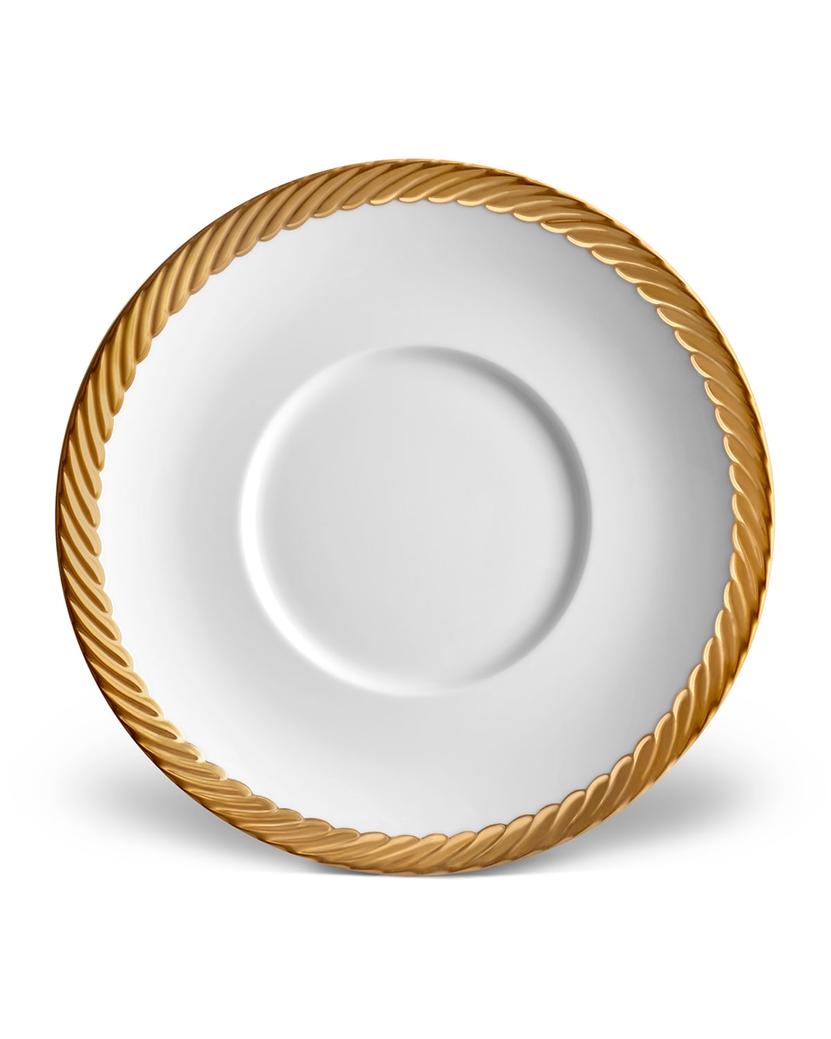 Shop L'objet Corde Saucer, White/gold