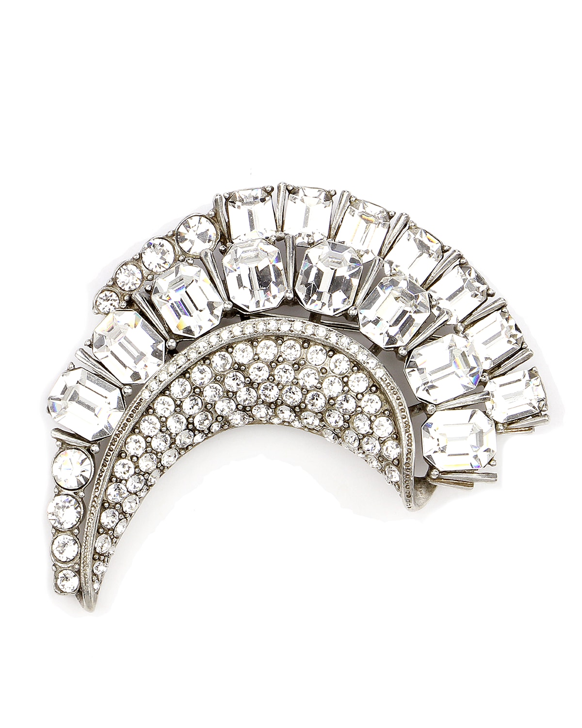 Ben Amun Half Moon Crystal Brooch Smart Closet