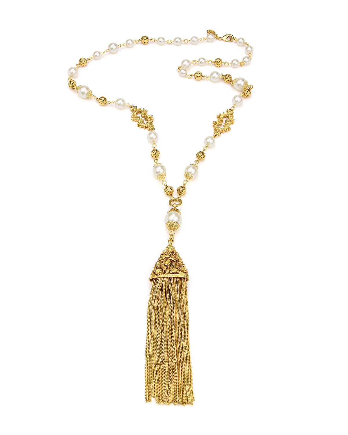 Ben-amun Chain Tassel Pendant Necklace In Gold