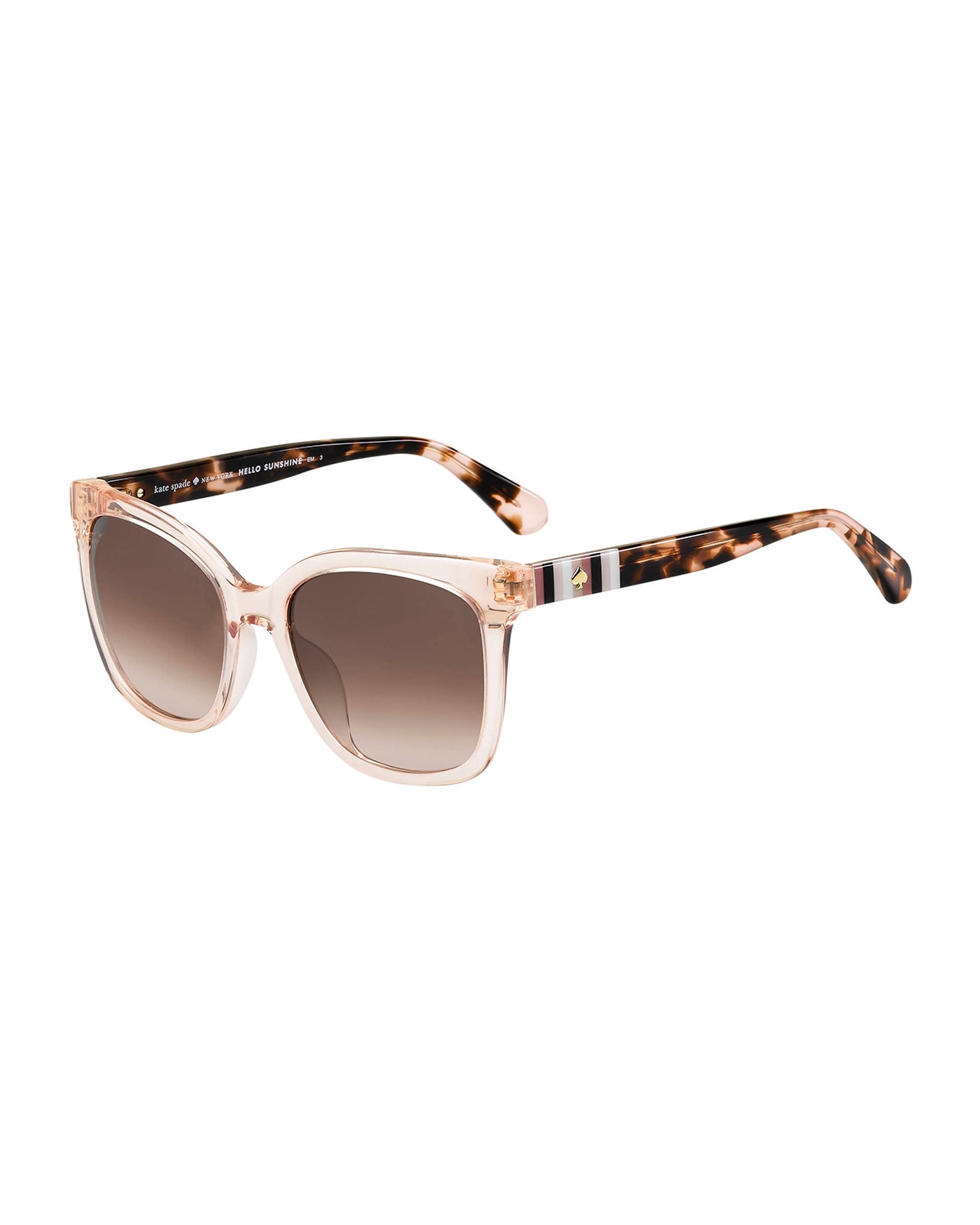 Shop Kate Spade Kiyas Acetate Rectangle Sunglasses In Multi Pattern