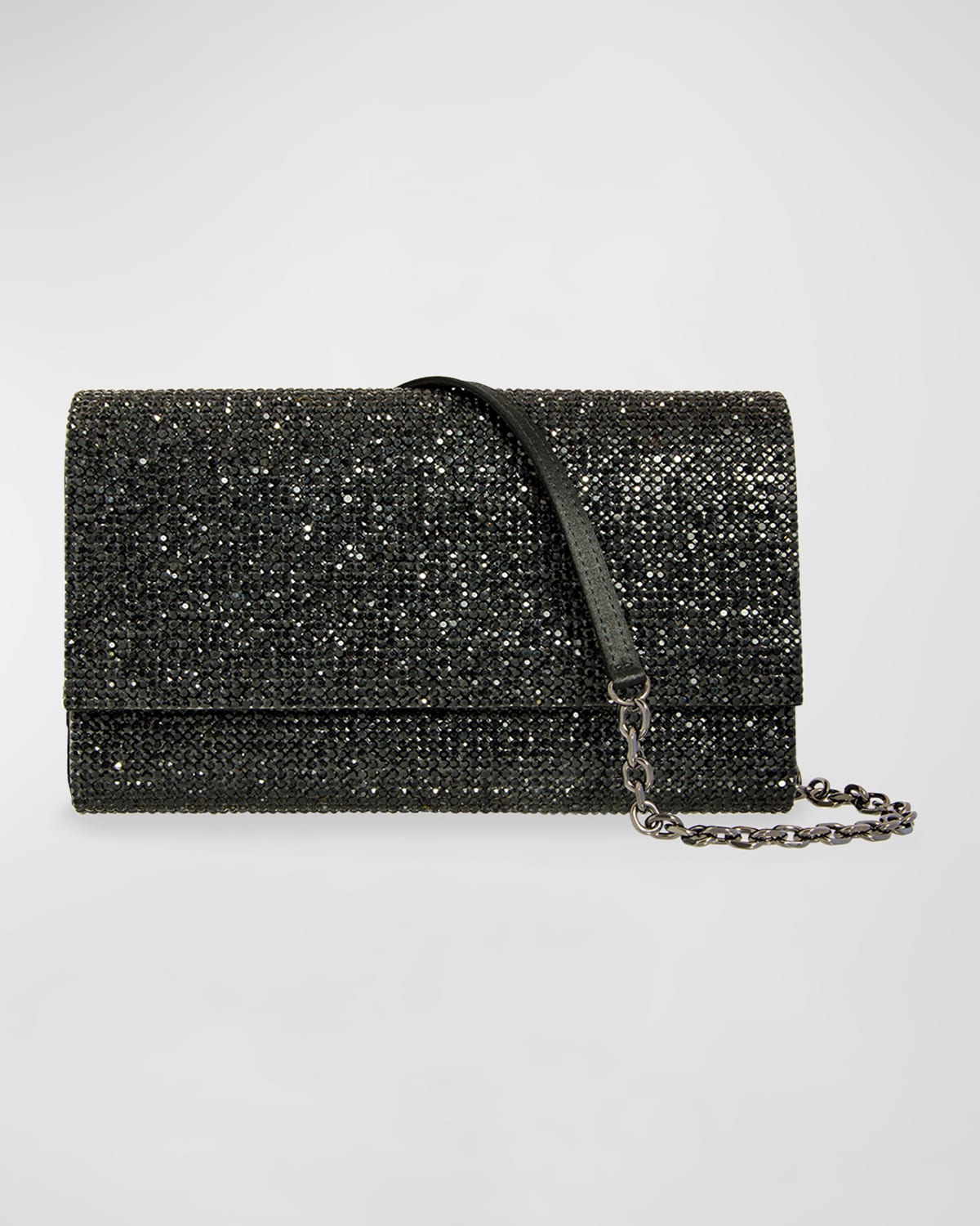 Judith Leiber Fizzoni Full-beaded Clutch Bag In Jet