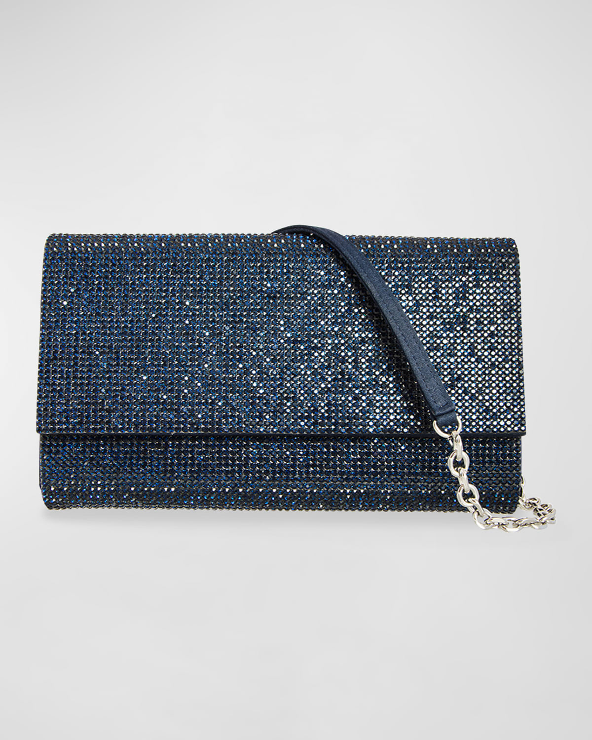 Judith Leiber Fizzoni Full-beaded Clutch Bag In Midnight