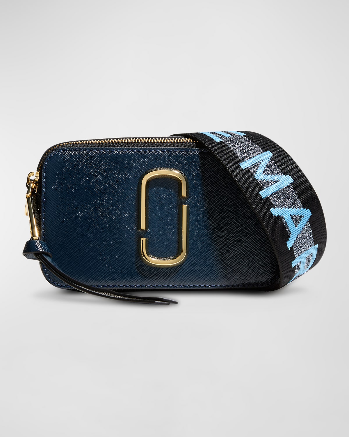 Marc Jacobs The Logo Strap Snapshot New Blue Sea Multi Leather Camera Bag