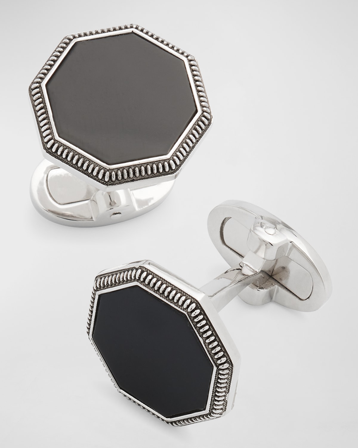 Men's 925 Octagon Onyx Cufflinks