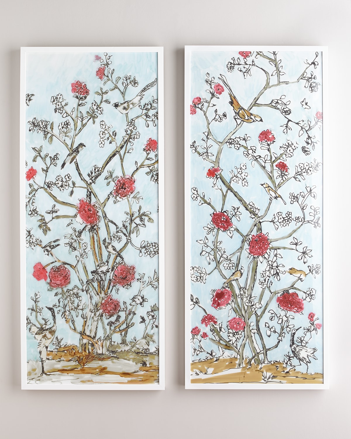 Wendover Art Group Modern Chinoiserie Diptych In Multi