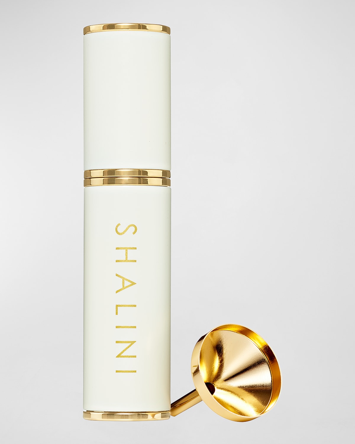 Shop Shalini Parfum Jardin Nocturne White Lacquer And Gold Plated Travel Spray 0.4 Oz./ 12.5 ml
