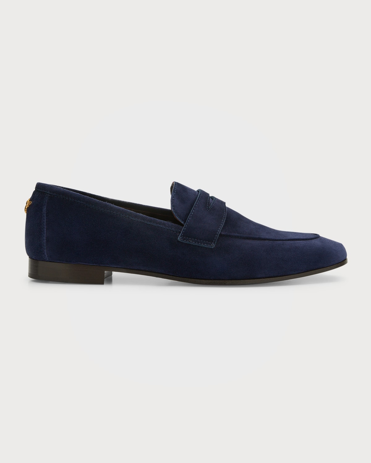 BOUGEOTTE SUEDE SLIP-ON PENNY LOAFER, NAVY