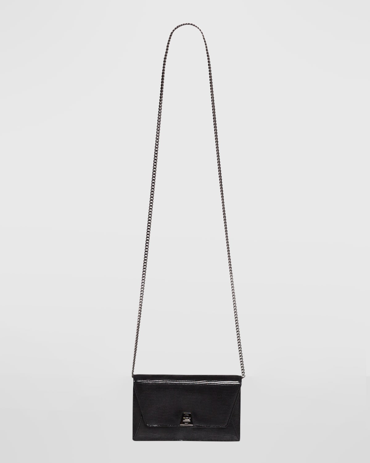 AKRIS ANOUK LIZARD-PRINT CLUTCH BAG W/ CHAIN,PROD212310351