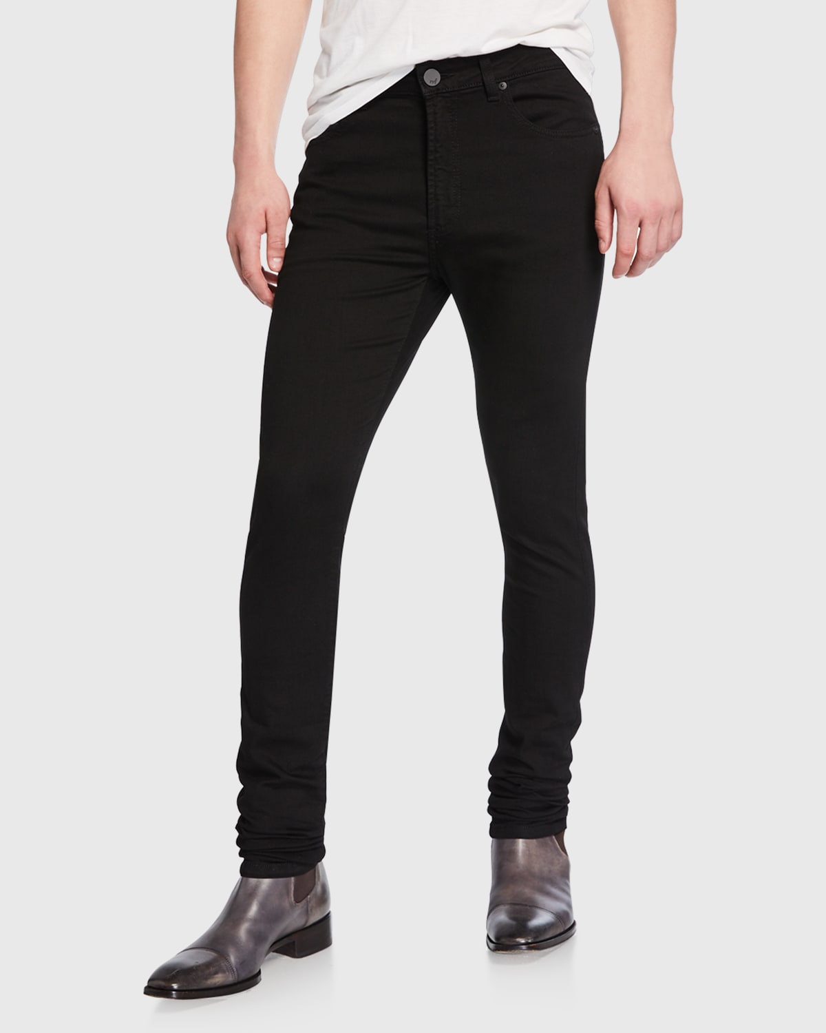 Shop Monfrere Men's Greyson Skinny Fit Stretch Jeans In Noir
