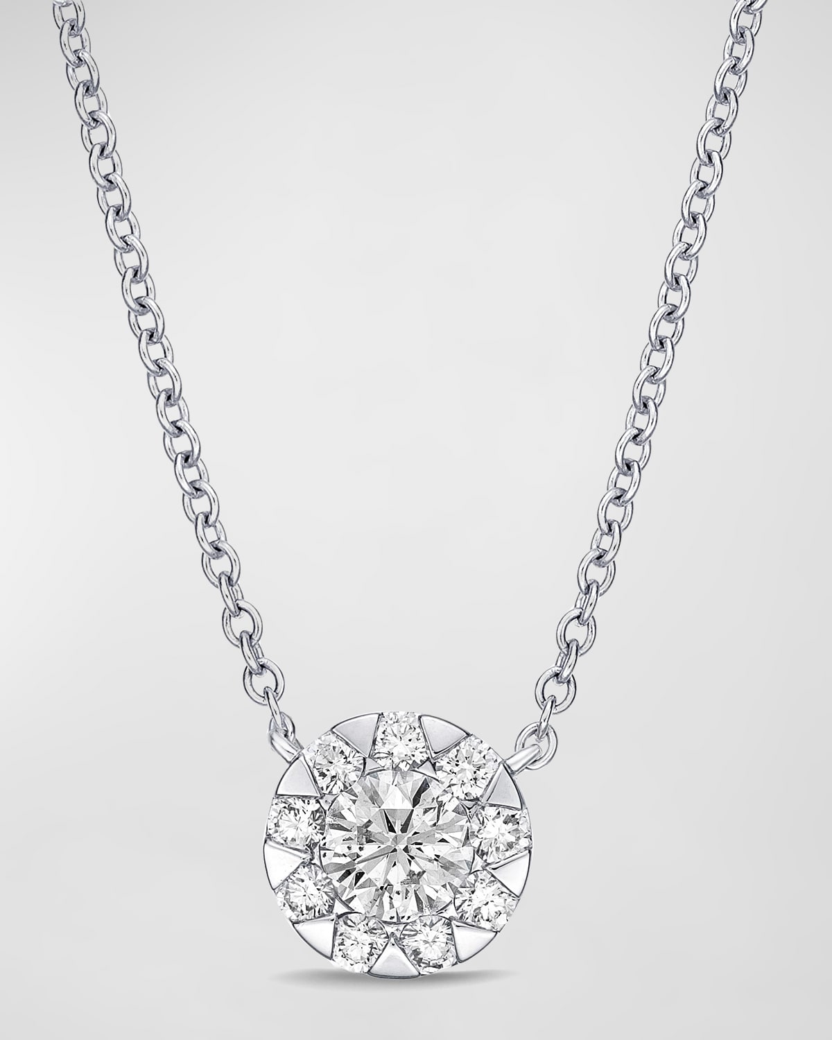 Memoire 18k White Gold Diamond Bouquet Fashion Necklace