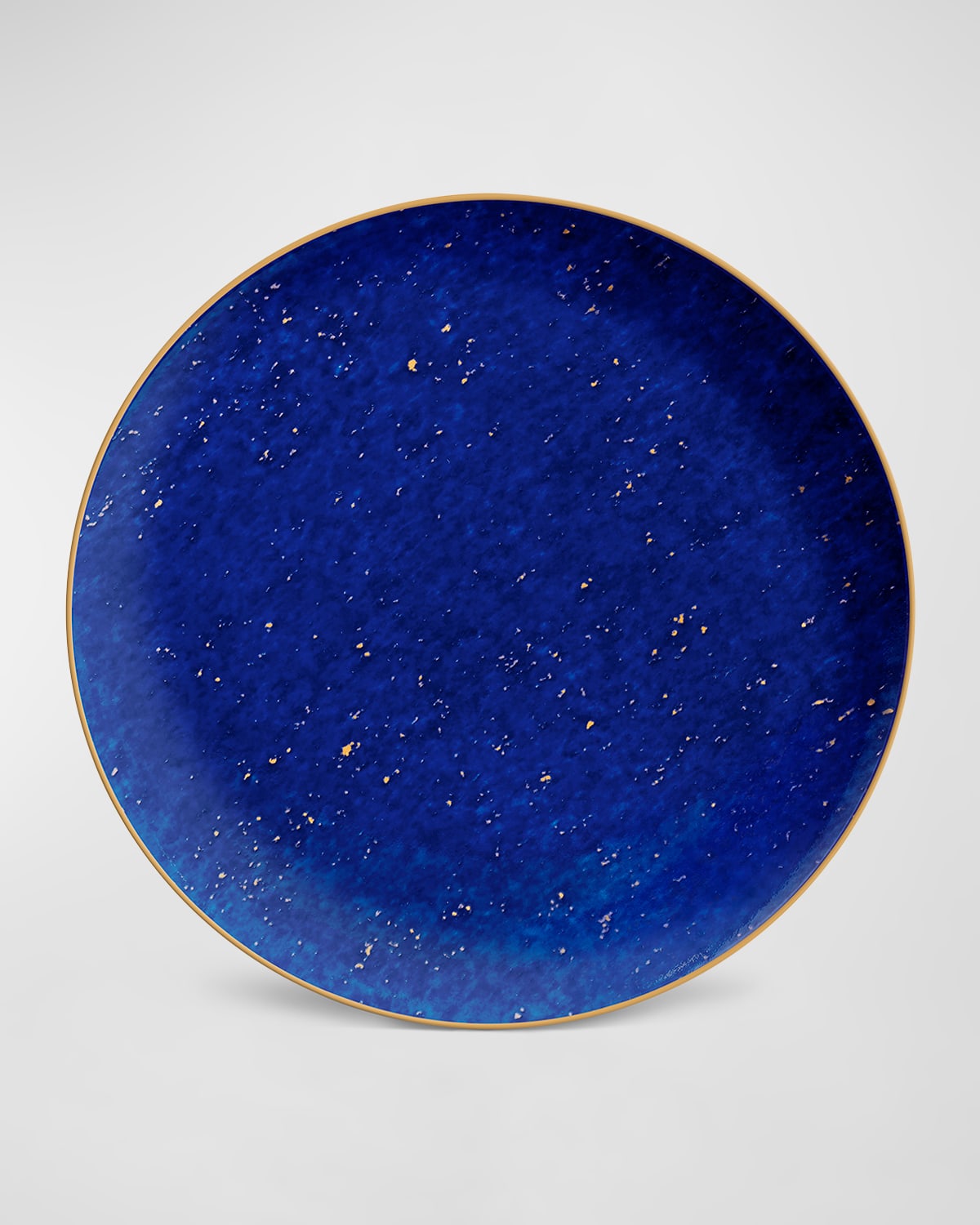 L'objet Lapis Fine-porcelain Canape Plates Set Of Four Blue In Lapis