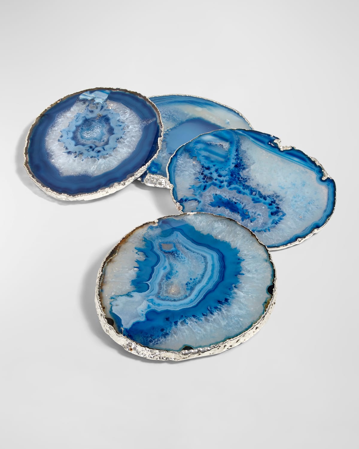 Anna New York Lumino Coasters In Azure Slvr