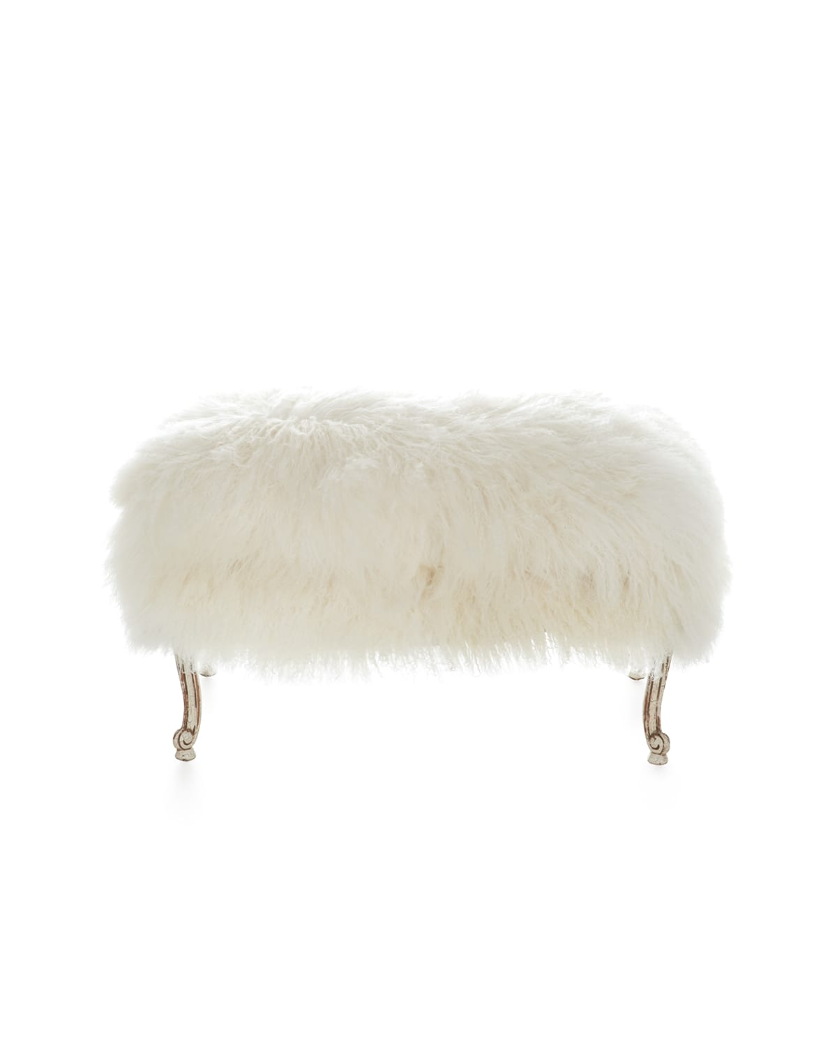 Old Hickory Tannery Worthen Sheepskin Ottoman