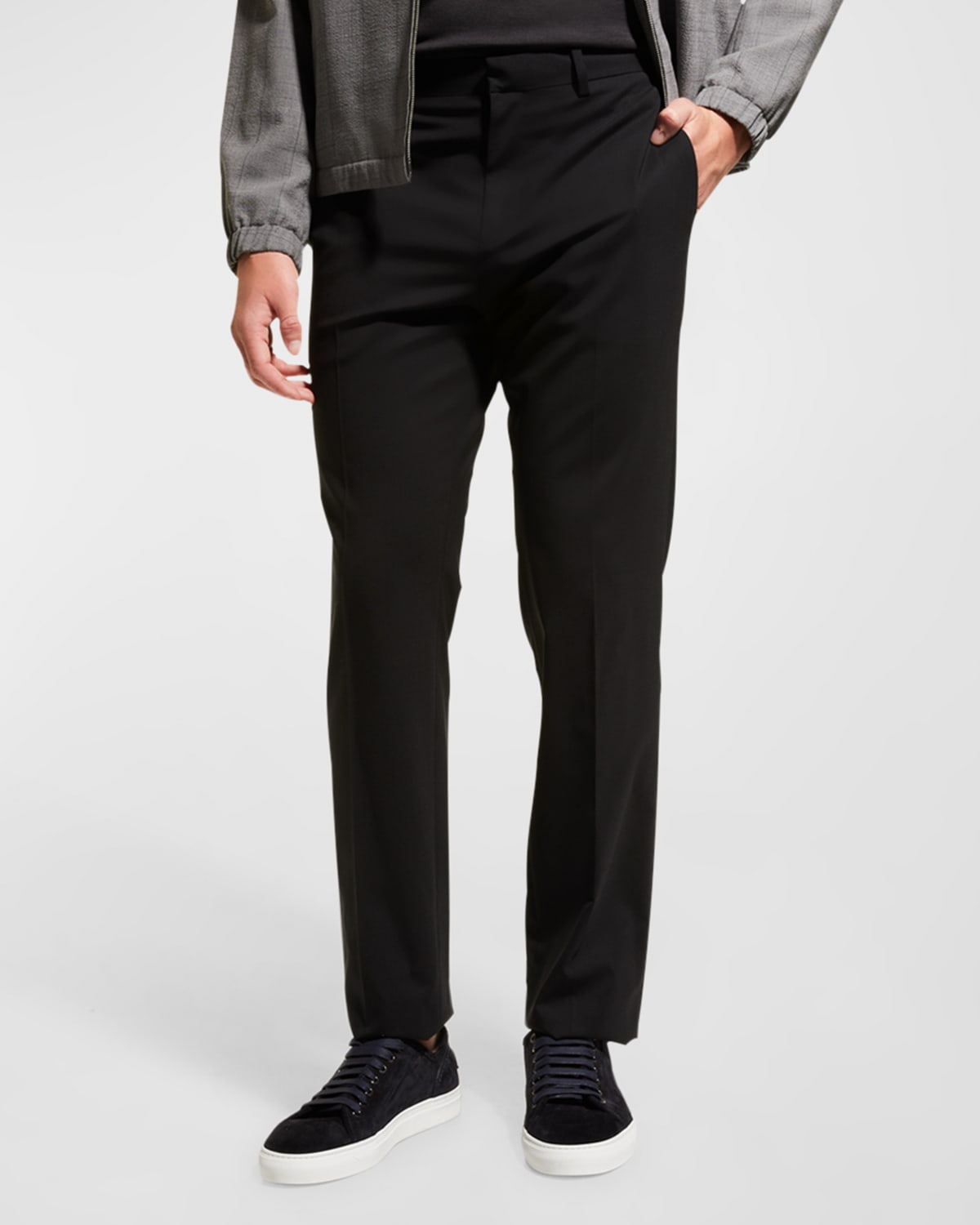 Shop Theory Men's Mayer Pants In Stretch Wool In Black