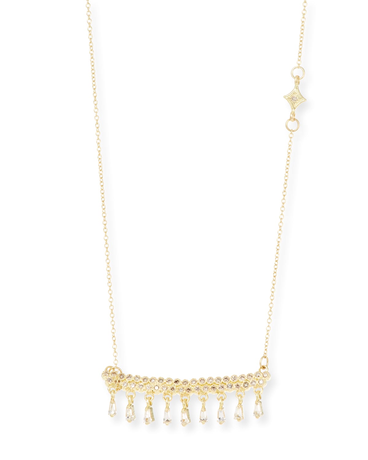 Armenta Old World 18k Gold Bar Pendant Necklace W/ Dangles