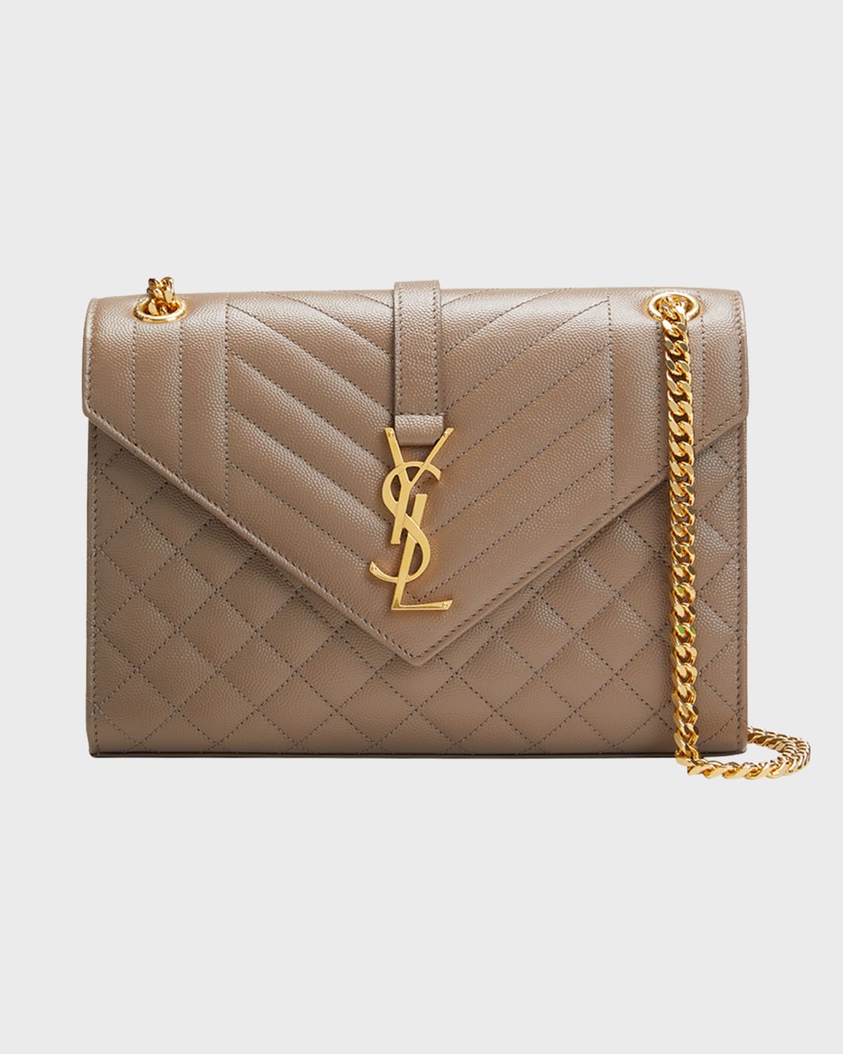 SAINT LAURENT MEDIUM YSL ENVELOPE CHAIN SHOULDER BAG