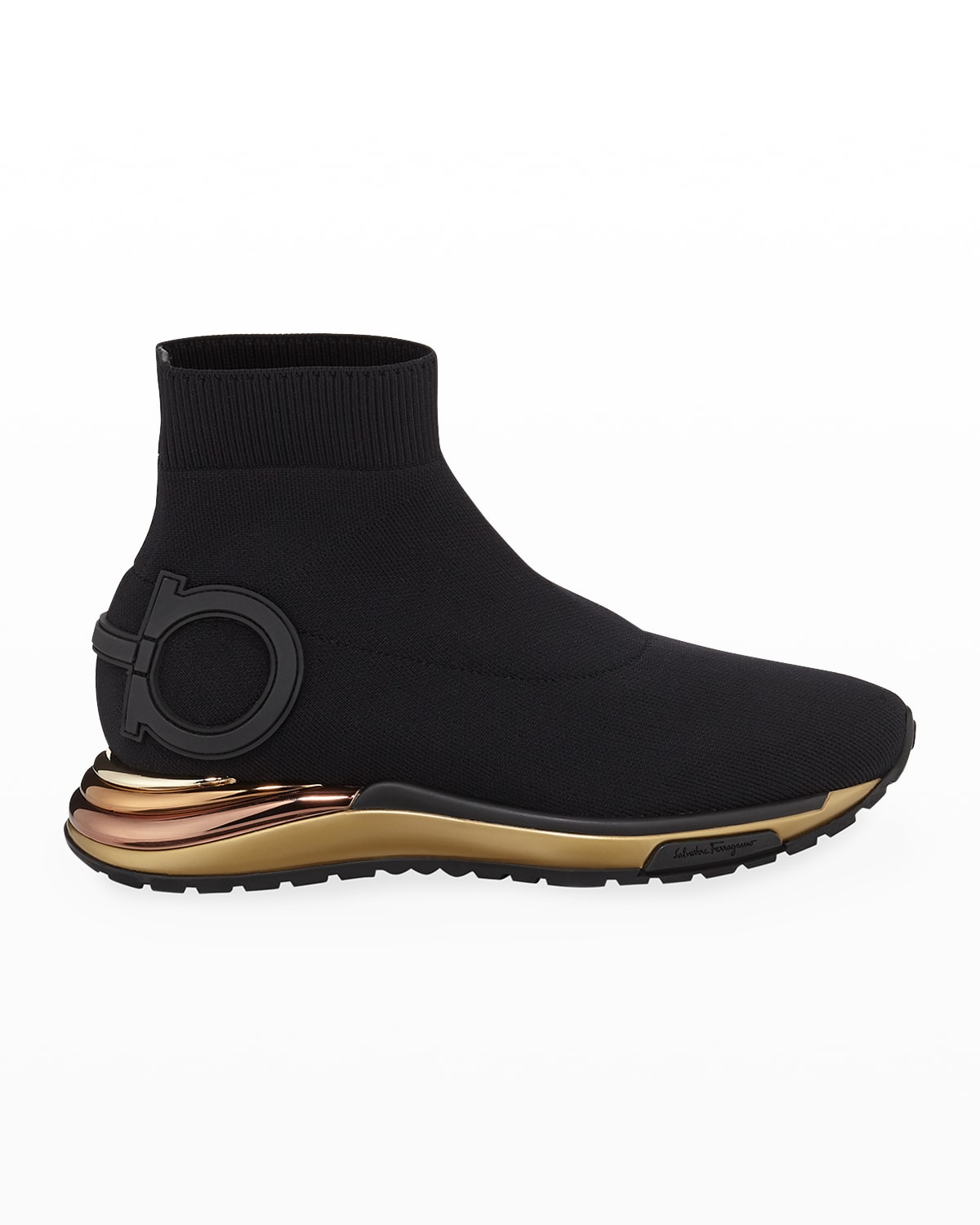 Salvatore Ferragamo Gancini Sock High Top Sneakers Smart Closet