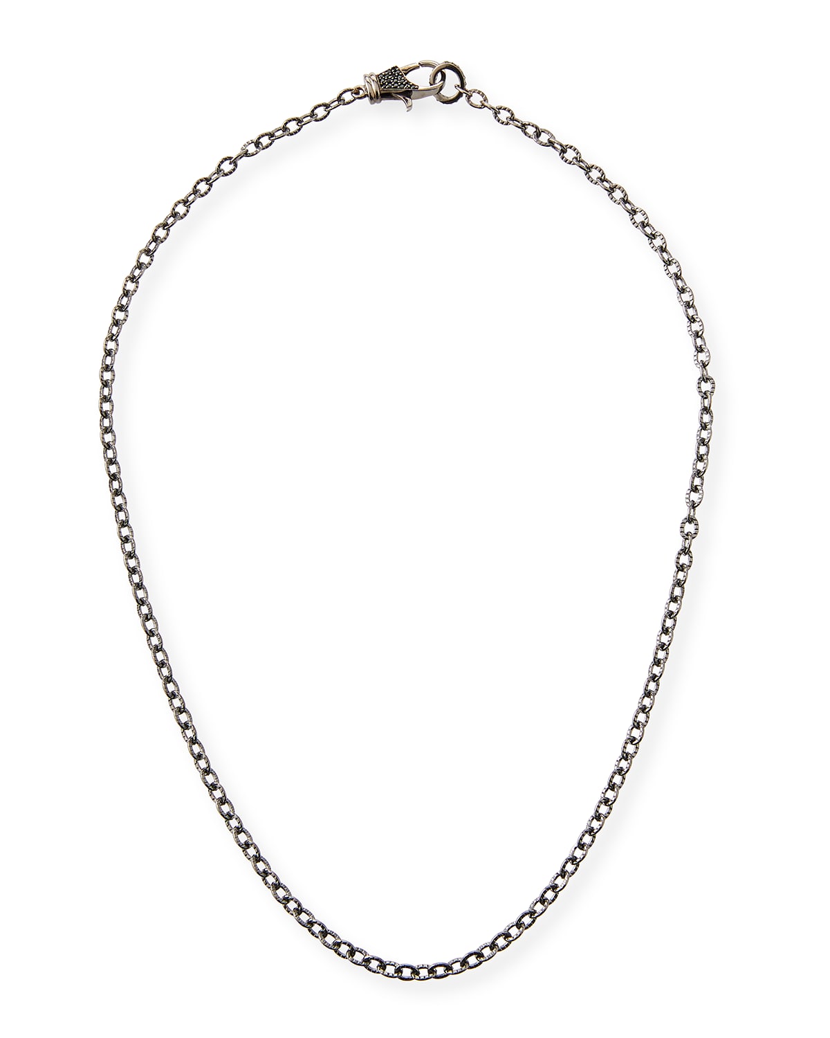 Margo Morrison Rhodium-plated Sterling Silver Chain Necklace With Spinel Clasp, 18"