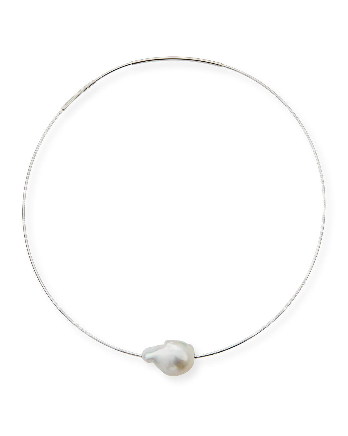 Margo Morrison Baroque Pearl Choker Necklace, 16" In White