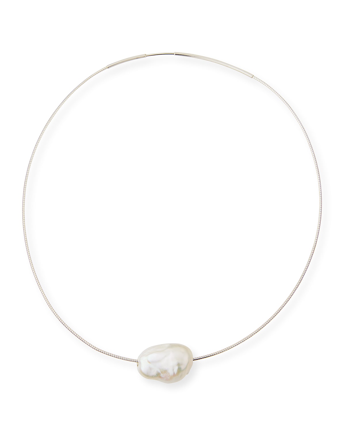 Margo Morrison Baroque Pearl Pendant Necklace, 18" In White