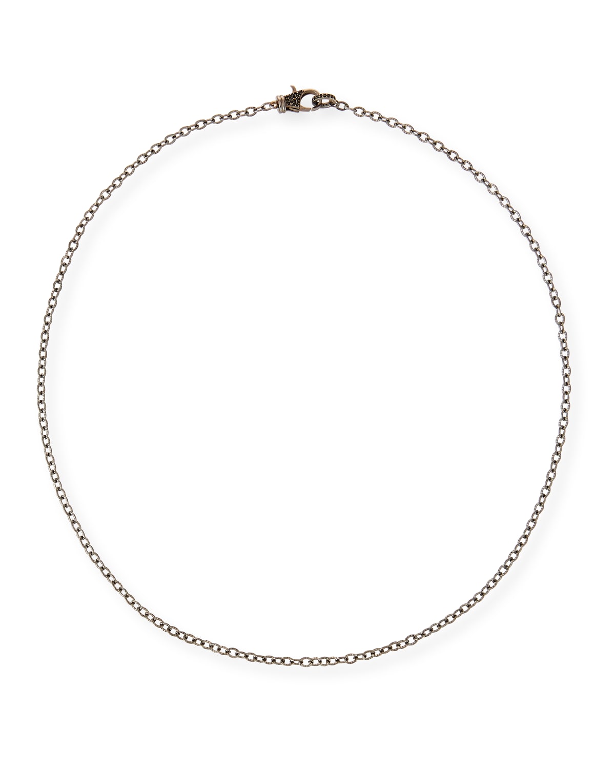 Margo Morrison Rhodium-plated Sterling Silver Chain Necklace With Spinel Clasp, 24"