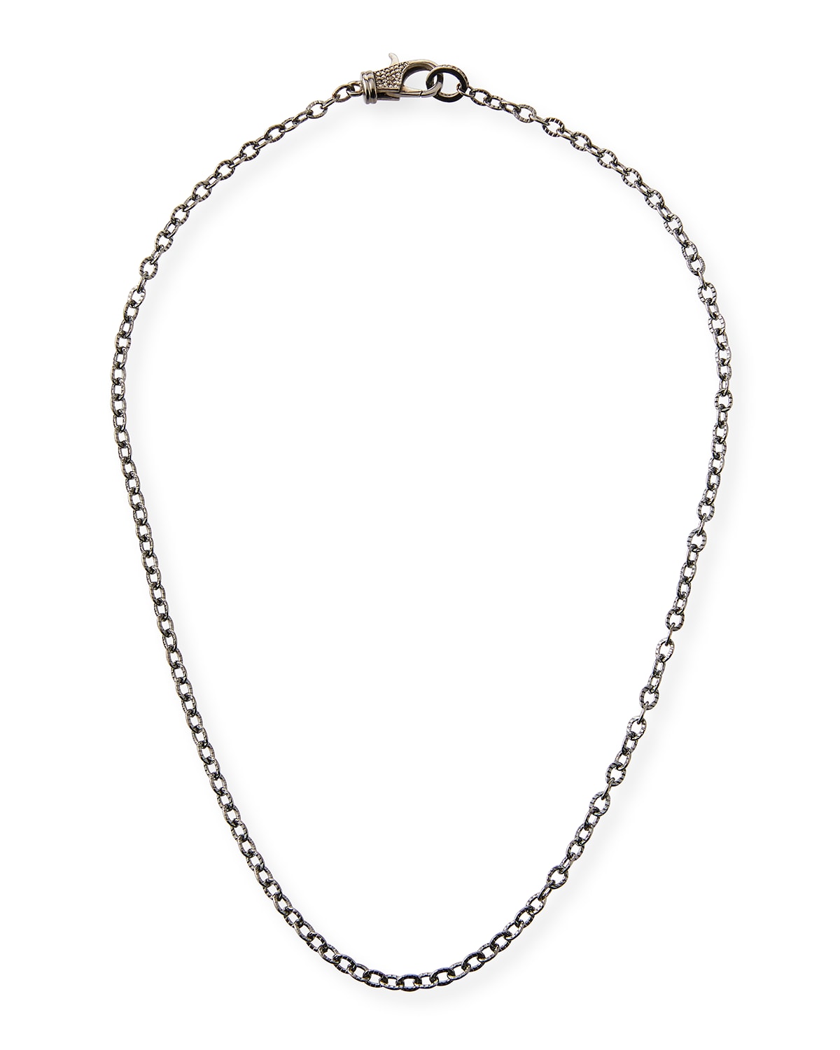 Margo Morrison Rhodium-plated Sterling Silver Chain Necklace With Diamond Clasp, 18"