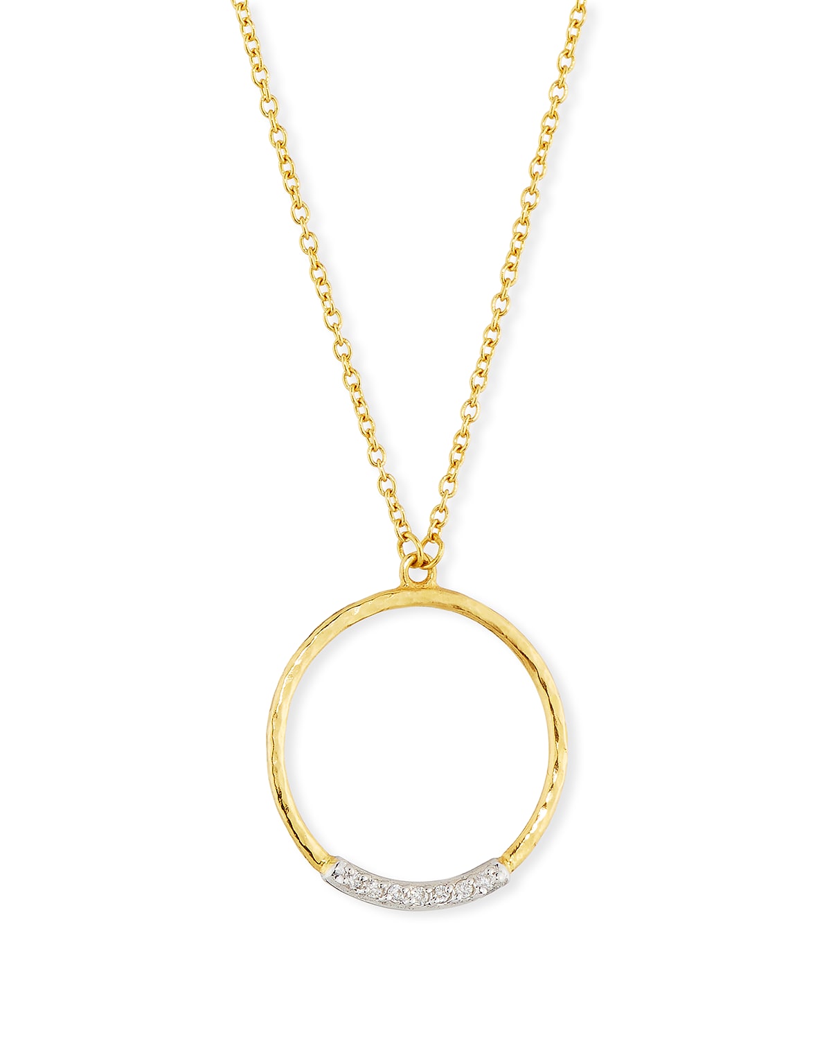 Gurhan Delicate Geo Diamond Pave Pendant Necklace