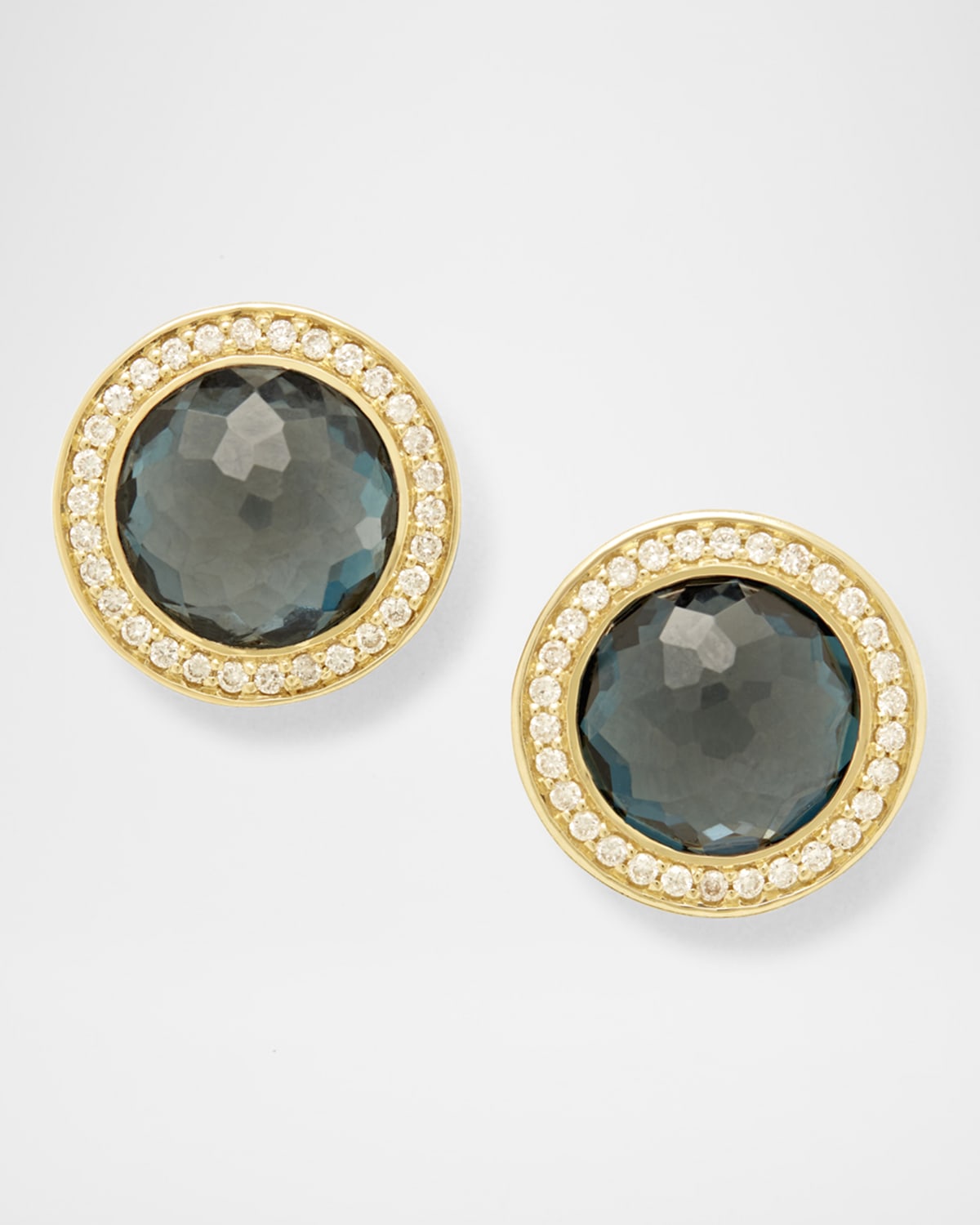 Ippolita Stud Earrings in 18K Gold with Diamonds