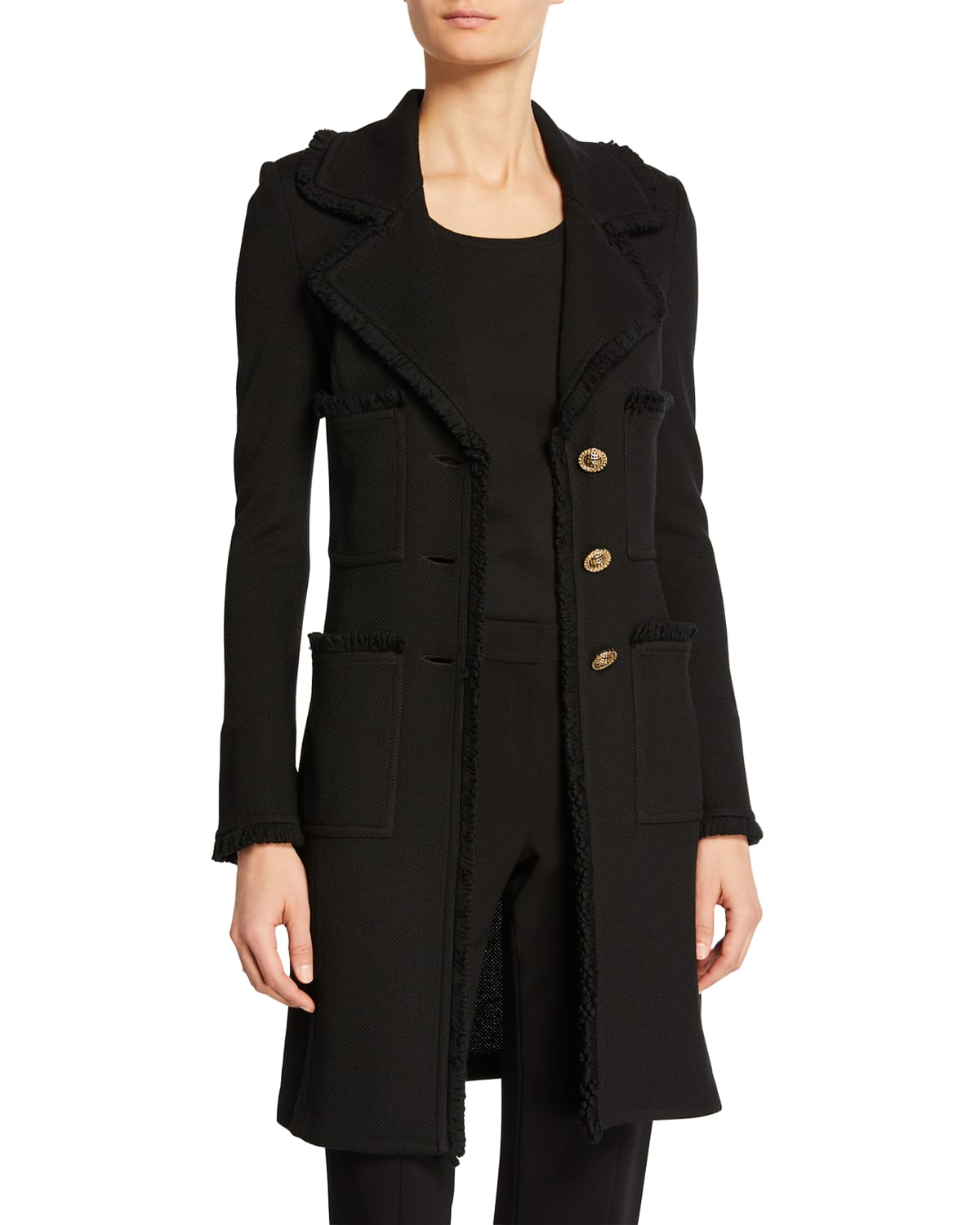 Milano Pique Fit and Flare Topper Coat