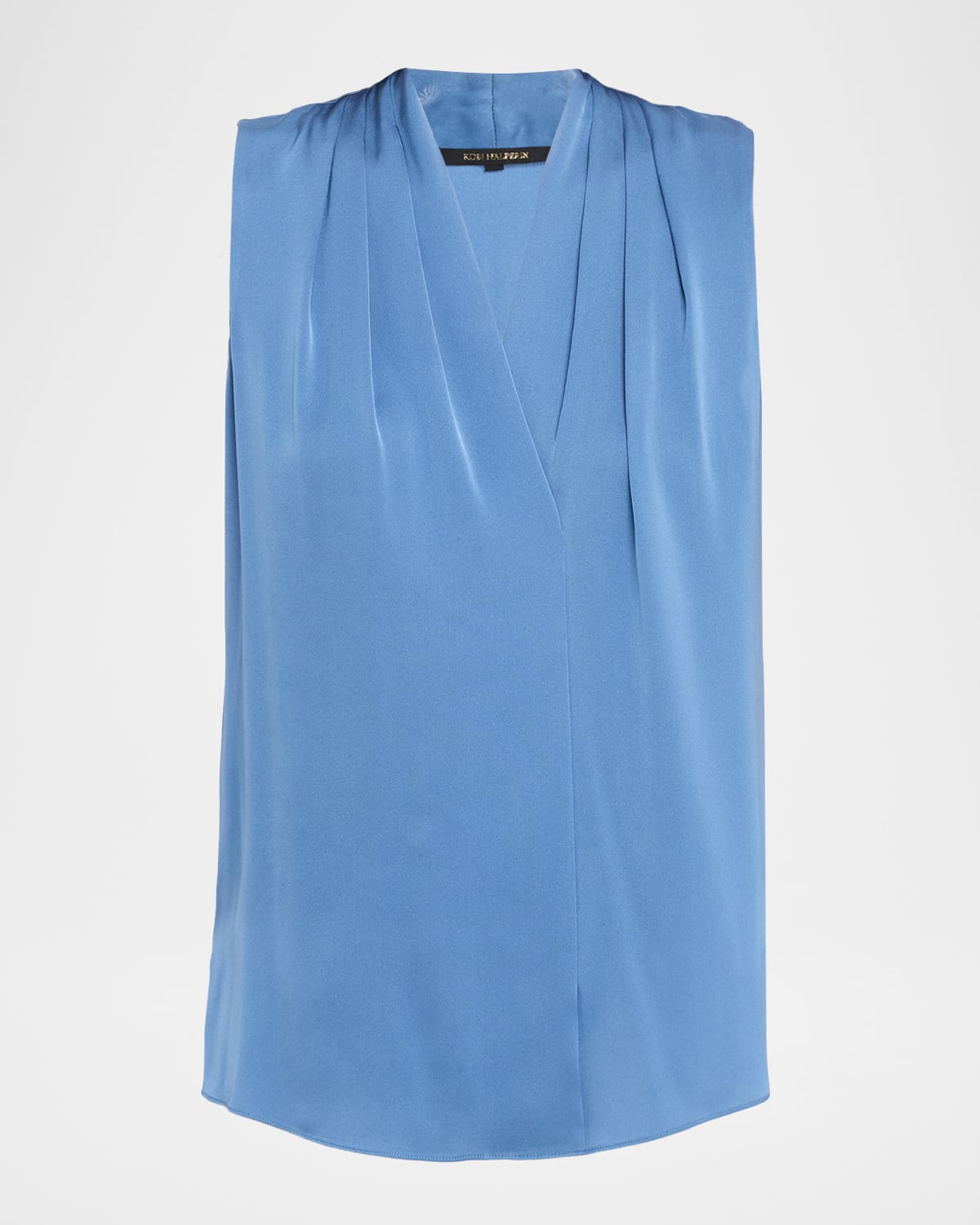 Kobi Halperin Mila Silk-stretch Sleeveless Top In Blue