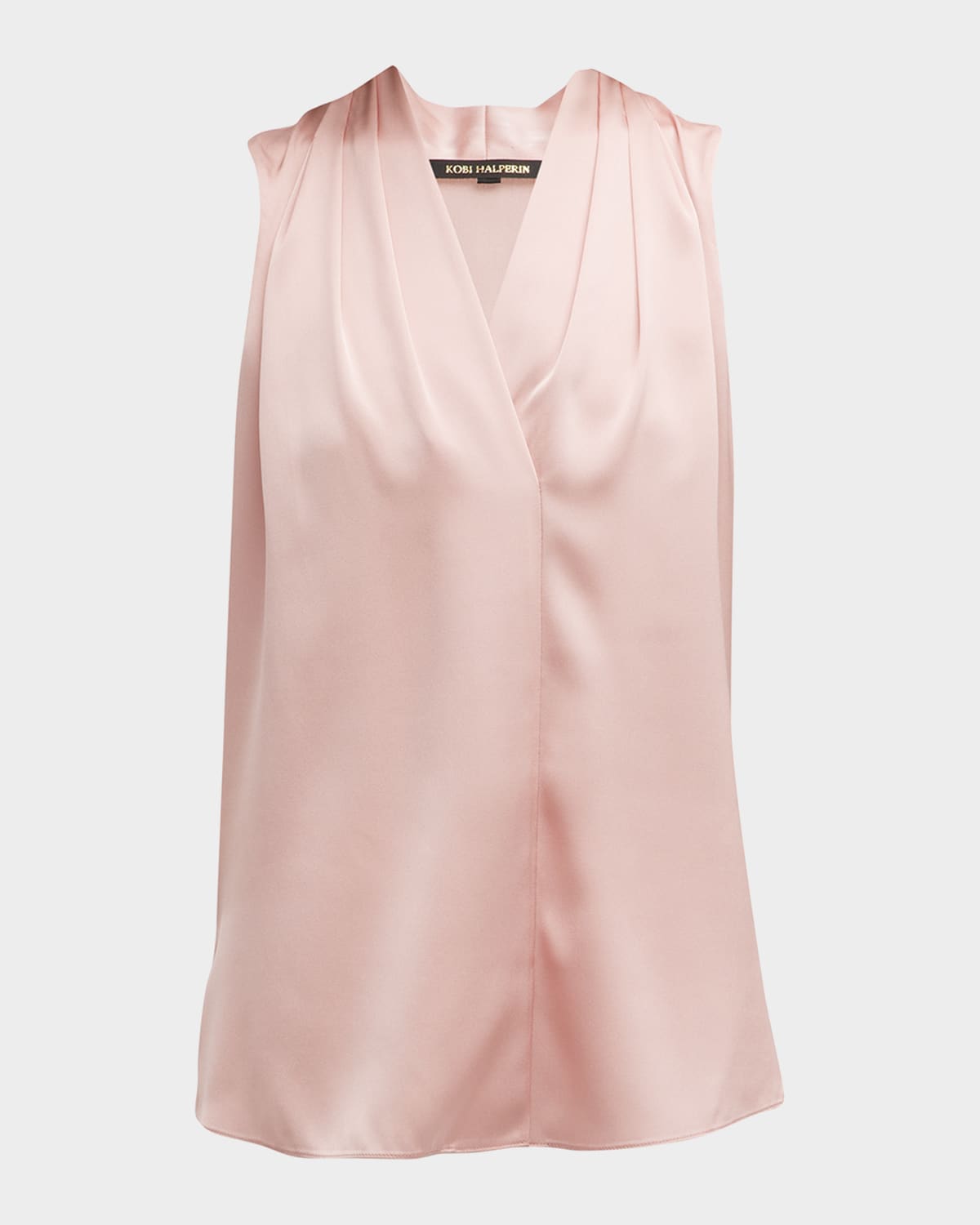 Kobi Halperin Mila Silk-stretch Sleeveless Top In Chateau Rose