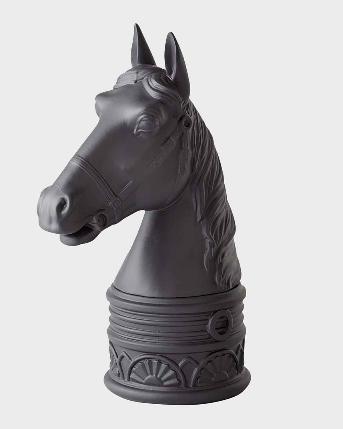 L'objet Han White Horse Bookend In Black