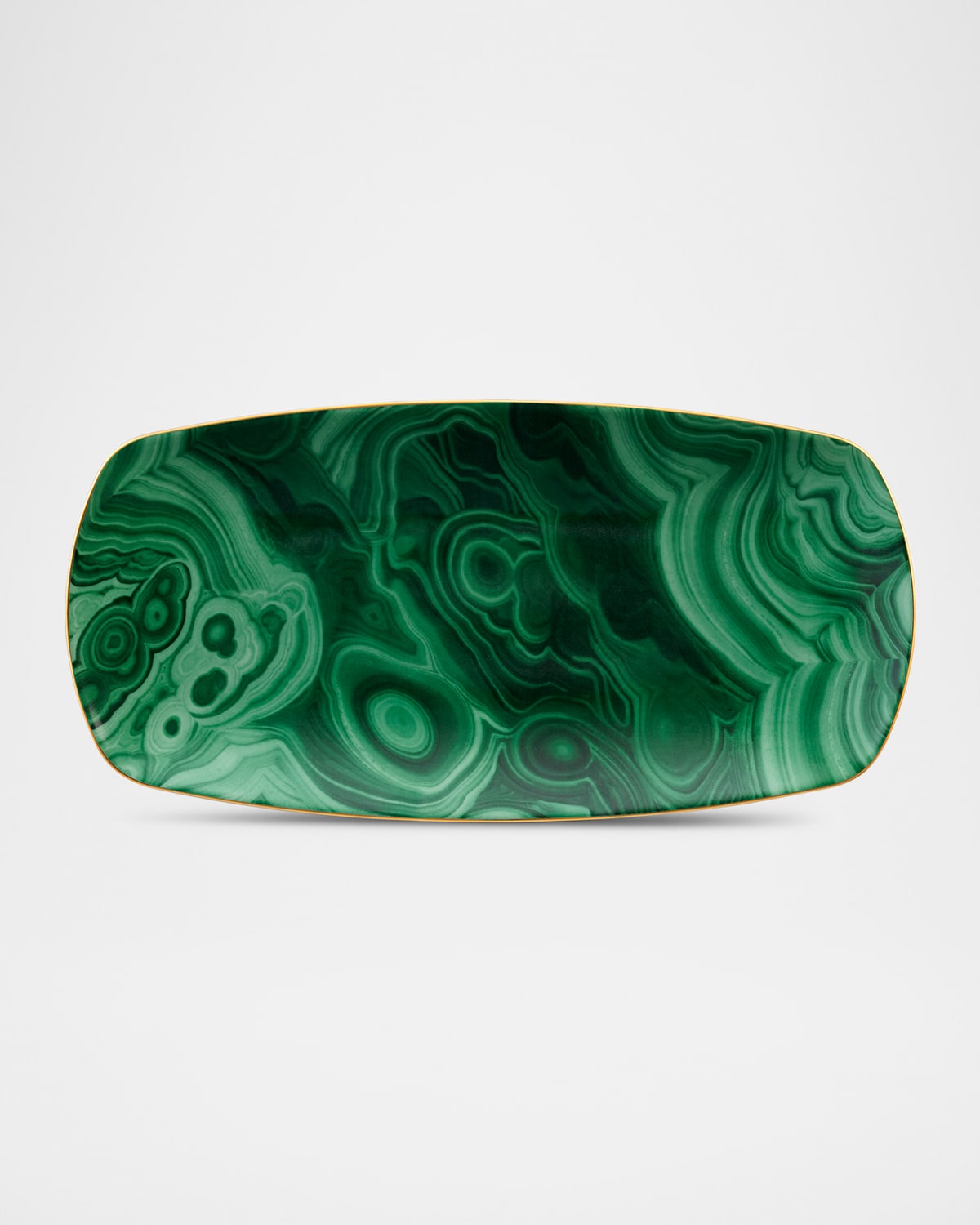 L'OBJET MALACHITE RECTANGULAR TRAY 