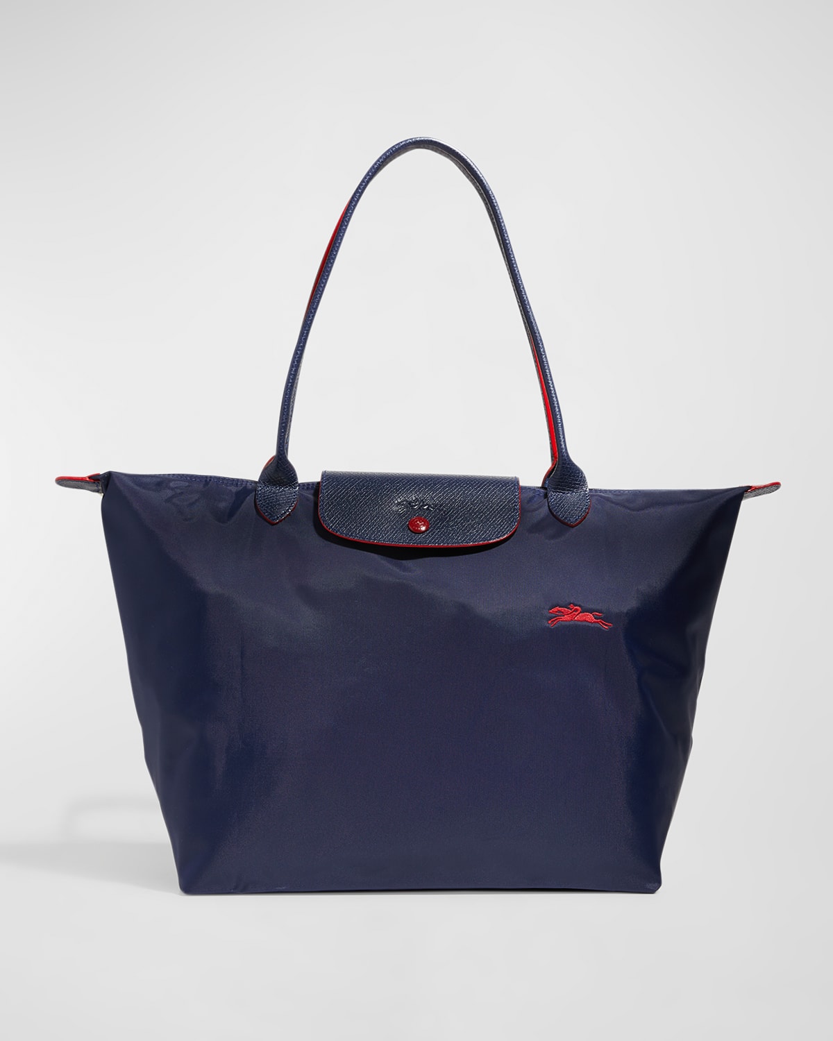 Longchamp Le Pliage Club Large Nylon Shoulder Tote Bag In Navy