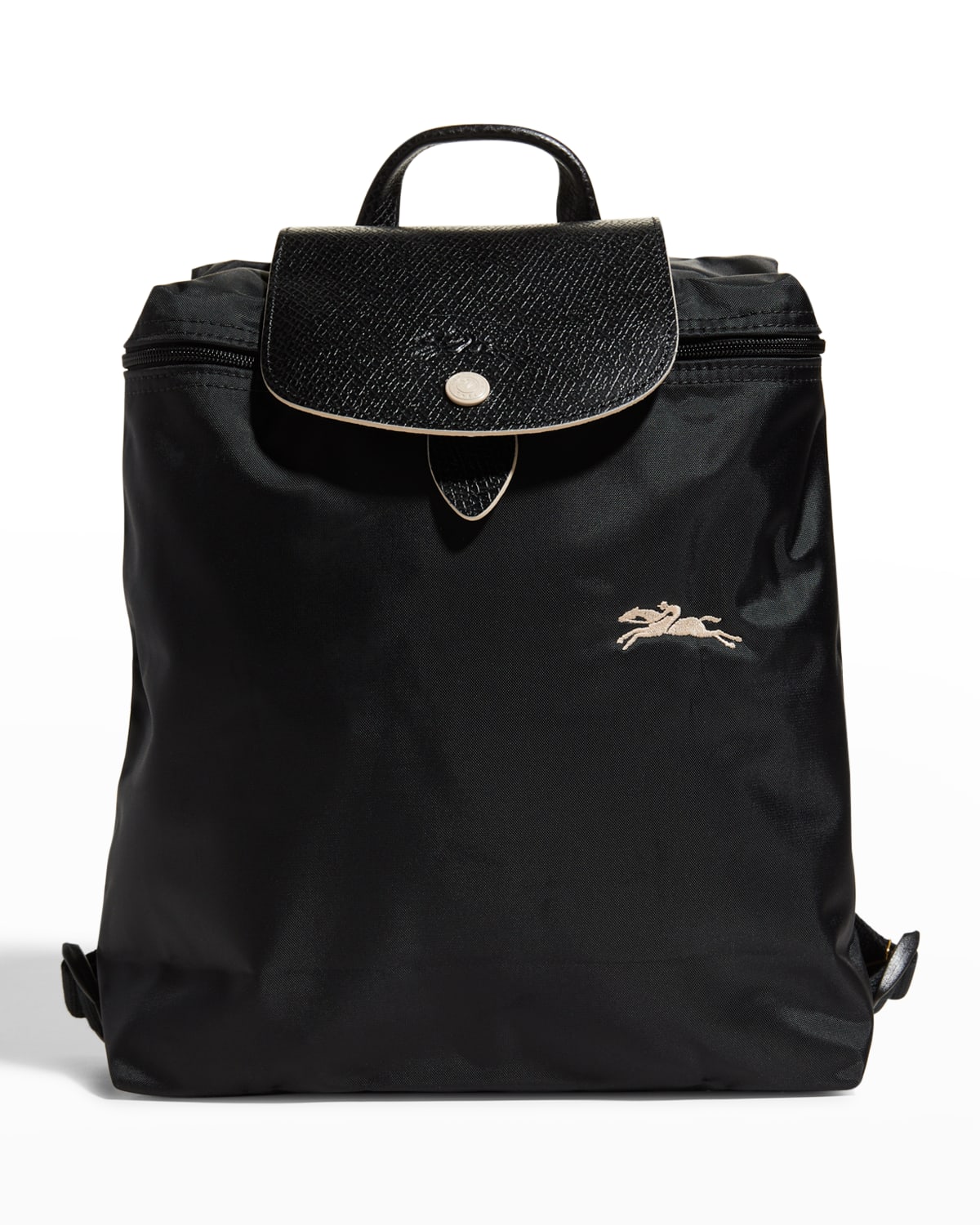 All black longchamp backpack clearance
